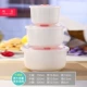Jingdezhen lò giữ bát bằng gốm lò vi sóng ba mảnh thích hợp cho học sinh hộp cơm trưa hộp cơm có nắp mỳ ăn liền - Hộp cơm điện sưởi ấm hộp cơm điện hâm nóng