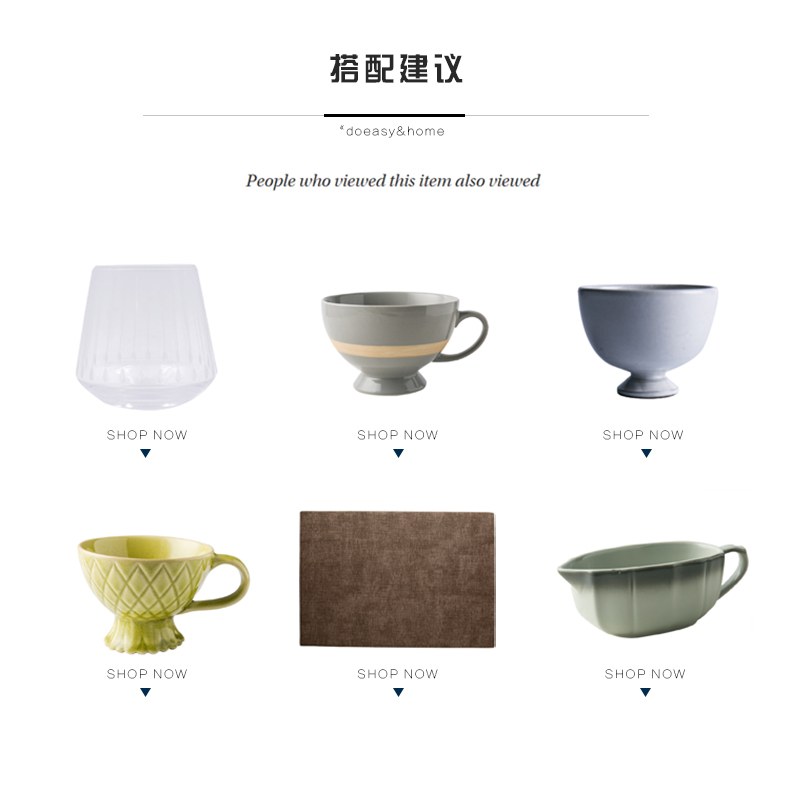 Eat breakfast creative ceramic keller cup hand - made under glaze color high cereal bowl of cereal bowl of milk cup