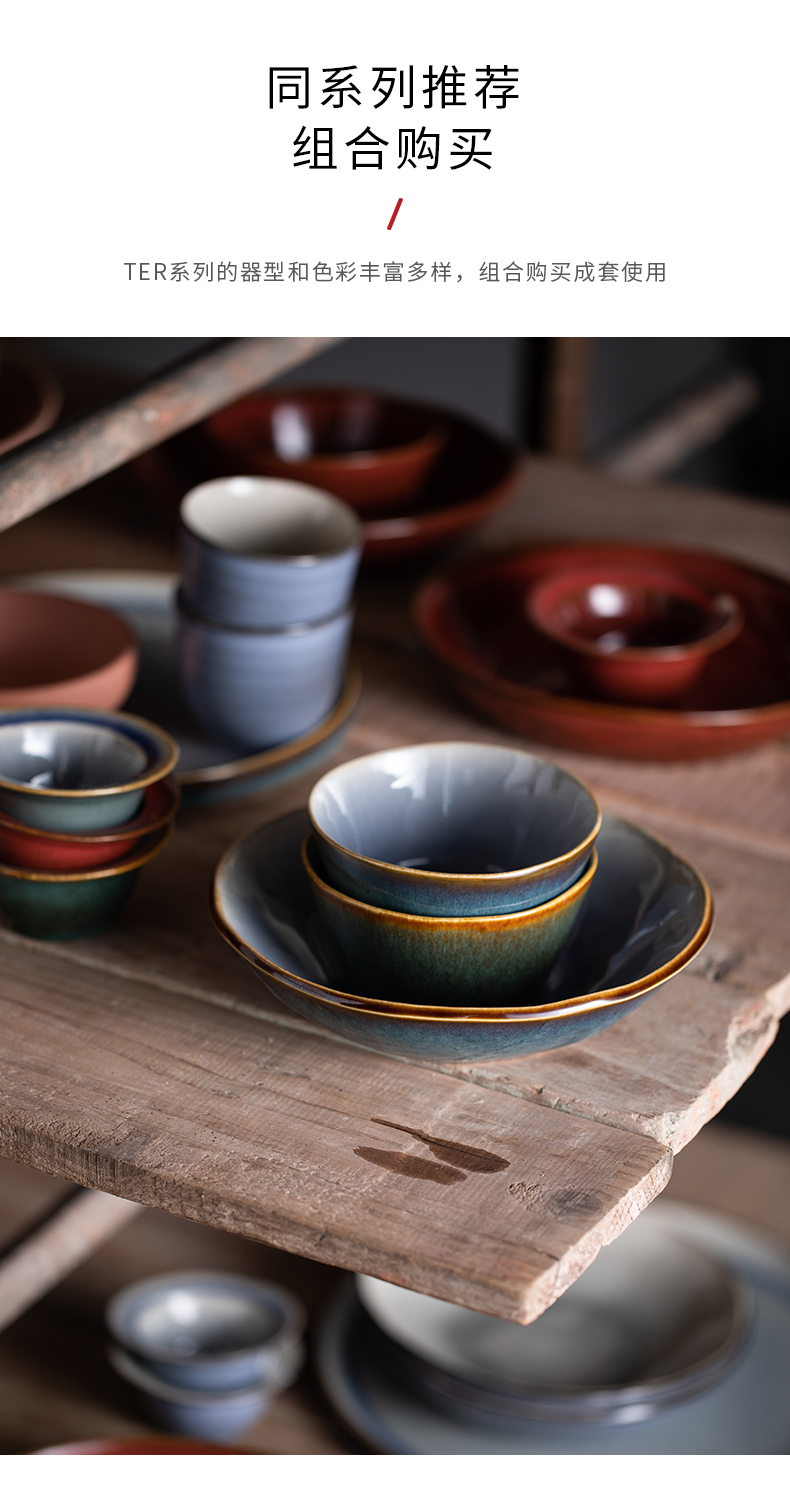 Eat ter sauce dish variable glaze ceramic flavor dish of Japanese household flavor dish pot bed charge straw hat little flavor dishes