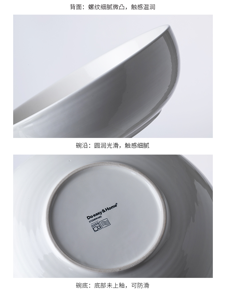 And pb white ceramic bowl creative household dish plate European food dish bowl contracted Nordic tableware