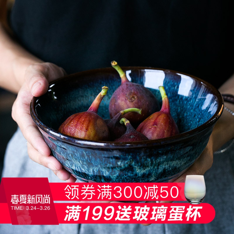 And HD peacock grain high creative ceramic bowl rainbow such as bowl with a single rice bowls bowl move Japanese dishes