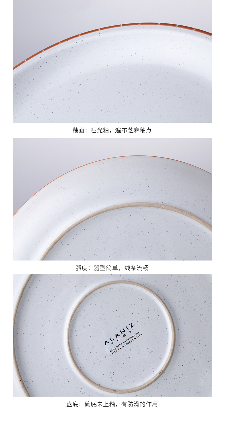 Golden steak dishes and creative ins wind western - style food dish household food dish European ceramic breakfast tray