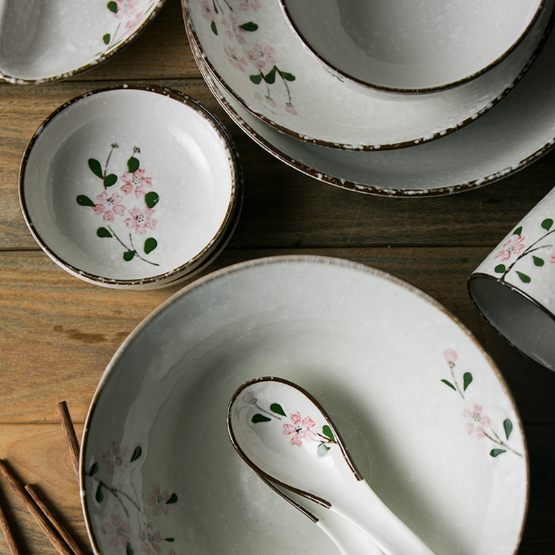 Eat cherry Japanese ceramics tableware dishes household food dish fish dish bowl rainbow such as bowl plate glass cup spoon