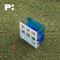 PRINT:H GIF Fun Fish Tank Small Fish Tank Moving Painter Residence Decorative Pendulum