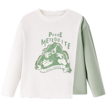 (Same style at counter) minipeace PEACEBIRD childrens clothing boys long-sleeved T-shirt childrens spliced ​​summer clothing new fashion