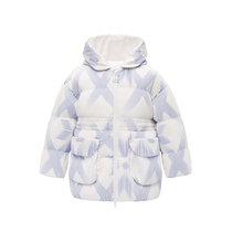 (Sun Series) PEACEBIRD Childrens Clothing Girls Down Jacket Off-Seasonal Goose Down Jacket Western Style Mid-Length Winter Style