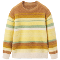 (Same style at counter)minipeace PEACEBIRD Childrens Clothing Girls Sweaters Childrens Knitted Sweaters with Bottoming Shirts