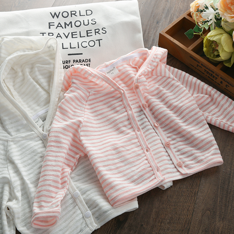 Young children Summer clothing Men's and women's sunscreen clothes 12345-year-old cardiovert-thin air-breathable children's ice-silk air conditioning jacket