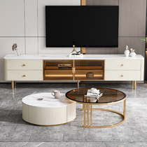Light luxury TV cabinet modern minimalist living room home landing minimal tea cabinet combined cabinet cabinet