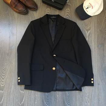 Gold buckle suit blazer men's suit