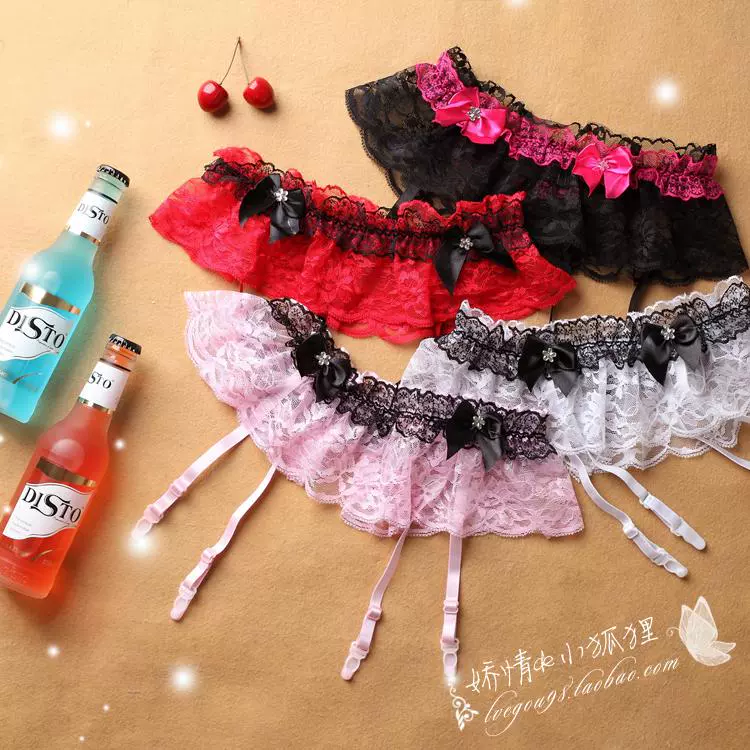 Nhật Bản ren ren garter phù hợp với vớ gợi cảm siêu mỏng dài lụa đen vớ đồ lót của phụ nữ dây đeo đùi thiết kế độc đáo