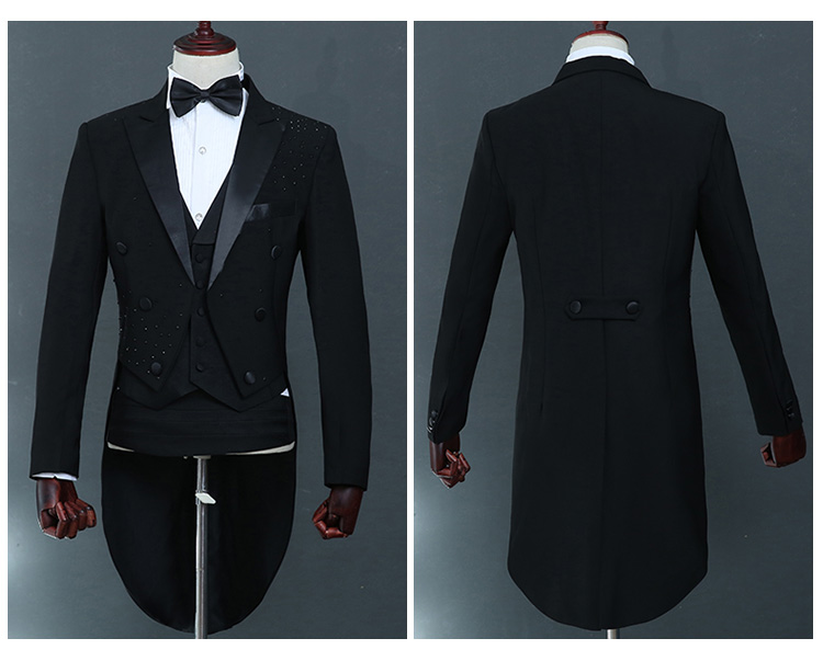Trang phục tuxedo nam trang phục hợp xướng mới phù hợp với tiệc cưới nghệ thuật thử nghiệm phù hợp với trang phục chỉ huy áo len nam