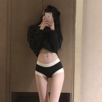 Modell all-cotton underpants female summer thin breathable pure cotton crotch with no marks in the back and hip pants without clamping PP underpants