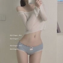 Day Ensemble Pure Cotton Briefs Girl Summer Low waist Sexy Sexy Lace Comfort No marks Breathable Fruit Plaid Student Triangle Pants