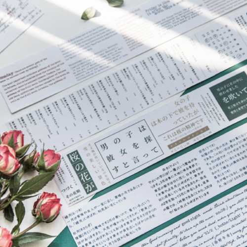 Strange Sulfate Tape Tape English Creative English Manuscripts Japanese Bill Sticker to bottle the separated paper