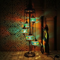 Mediterranean retro floor lamp bedroom living room bar Terrace Folk Artisanal Romantic Turkey Color 5 Head Floor Lamp