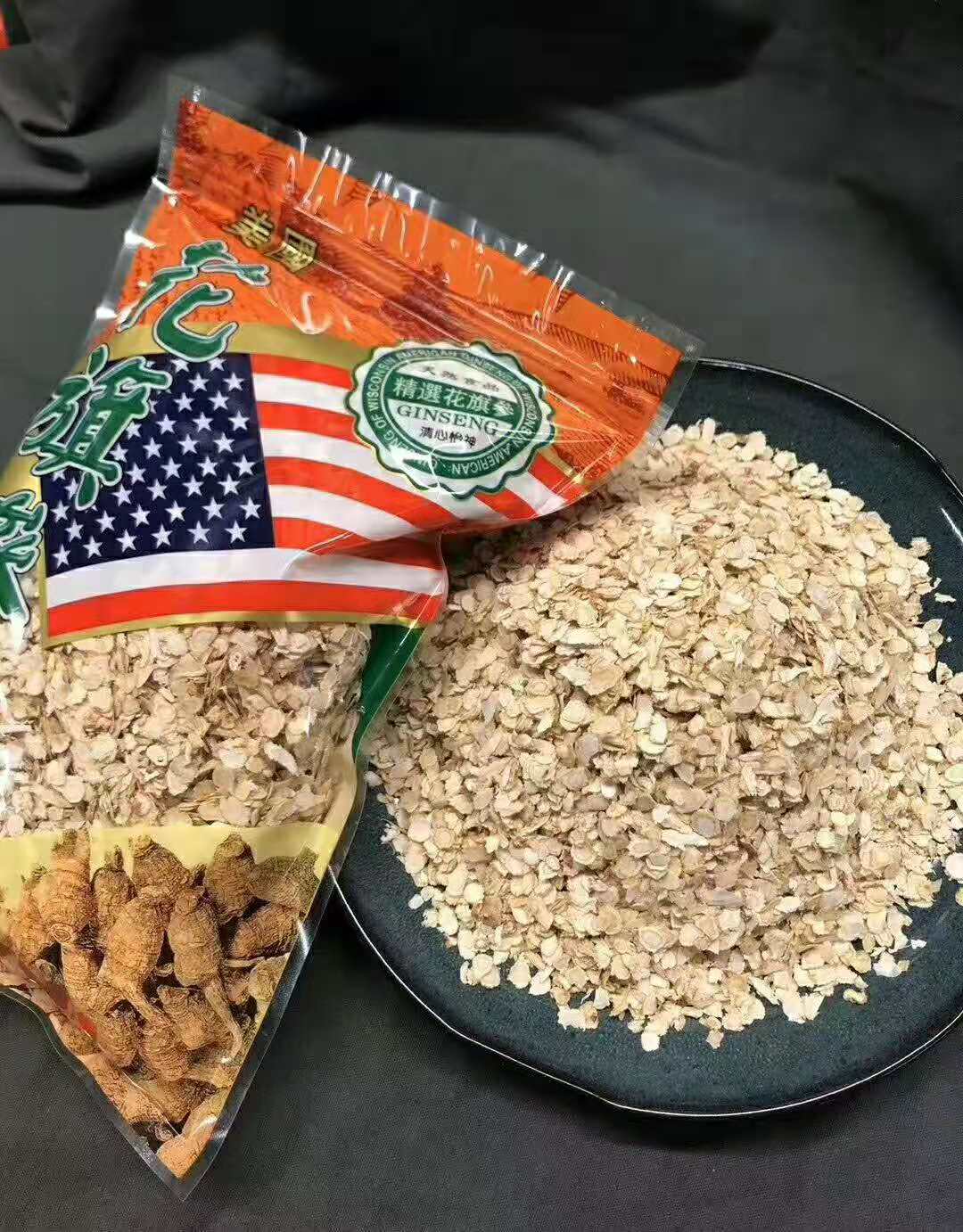 American ginseng small slices Canada imported American American ginseng slices a catty pack American ginseng slices raw sun-dried ginseng 500 grams