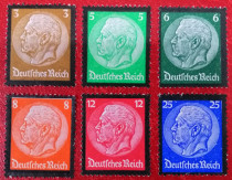 Germany 1934 the death of President Hindenburg 6 brand new MNH MLH Scott catalogue price $51