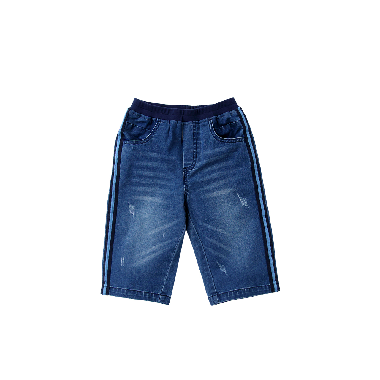 chàng trai mặc Annai dành cho trẻ em denim bảy điểm quần mùa hè bông đạn lớn cậu bé quần short mỏng thoải mái đẹp trai.