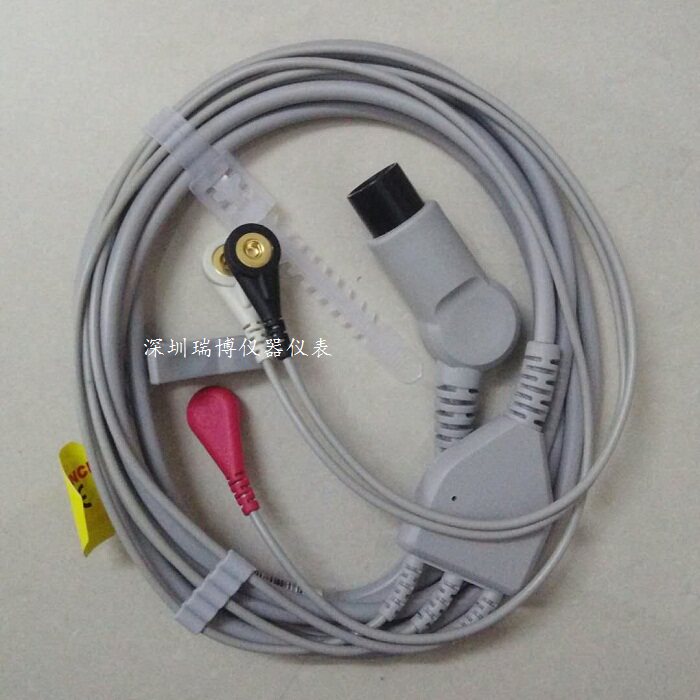 迈瑞MEC-1000 MEC-2000心电监护仪配件导联线六针三导扣式连接线