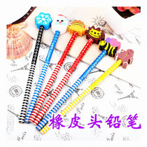 Pencil eraser head cartoon small gift pencil rubber Integrated Primary School kindergarten children stationery small prize