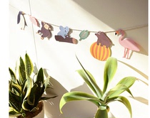 Korean version party paper triangle flag paper colorful flag pull flower birthday festival party paper decoration party wall decoration