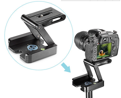 Single-eye camera accessories tripod Z-type quick quick fit board folding tripod head multifunction camera photography bracket