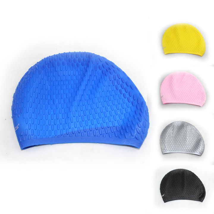 Super Soft Silicone Water Drop Swimming Cap Super Large Comfortable Head Long Hair Swimming Cap Unisex