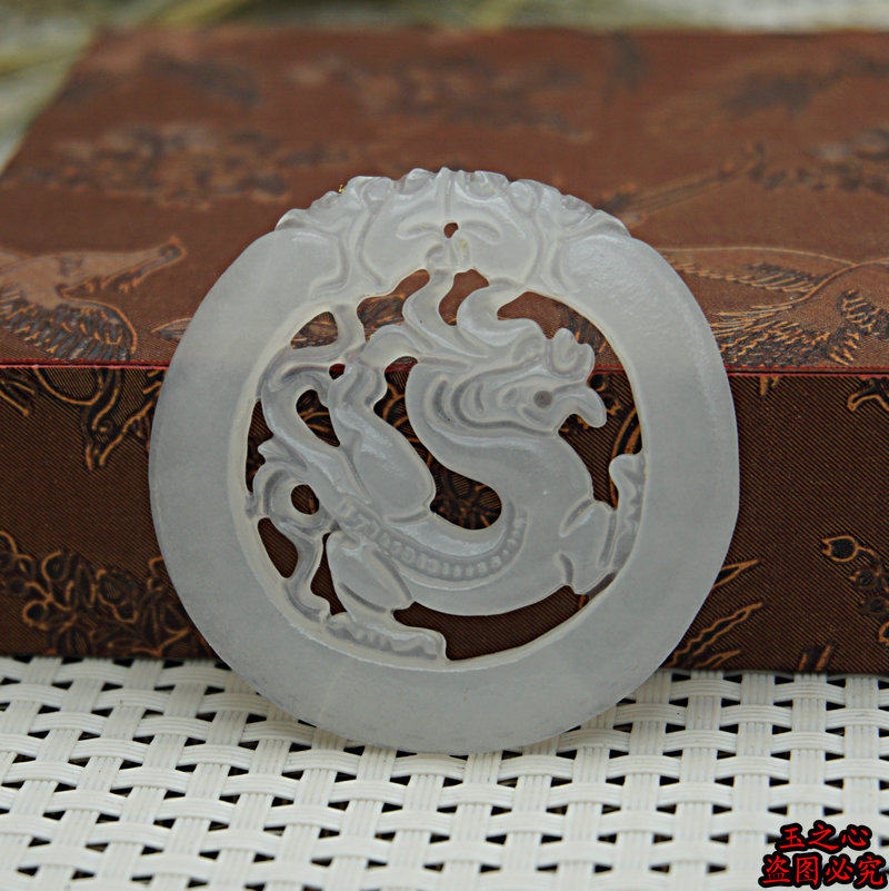 Natural Afghan Antique Dragon Pending Single-sided Dragon Card Neck Men and Women's Dragon Yu Handick DIY Accessories