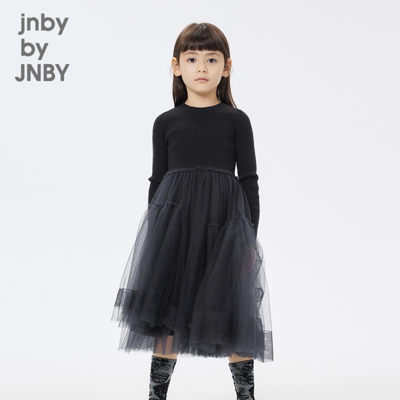 Princess Wind] Jiangnan Bclothes Tong Clothing Spring Knit Lian Clothing Dress Mesh Yarn Splicing Girl Child Jnbyjnby-Taobao