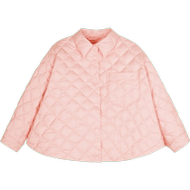 Jiangnan Buyi childrens clothing autumn down jacket light and rhombus shirt collar soft and comfortable girls and children jnbybyjnby