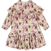 New Jiangnan Buyi childrens printed long-sleeved dress 24 autumn girls jnbybyjnby1O8G12630