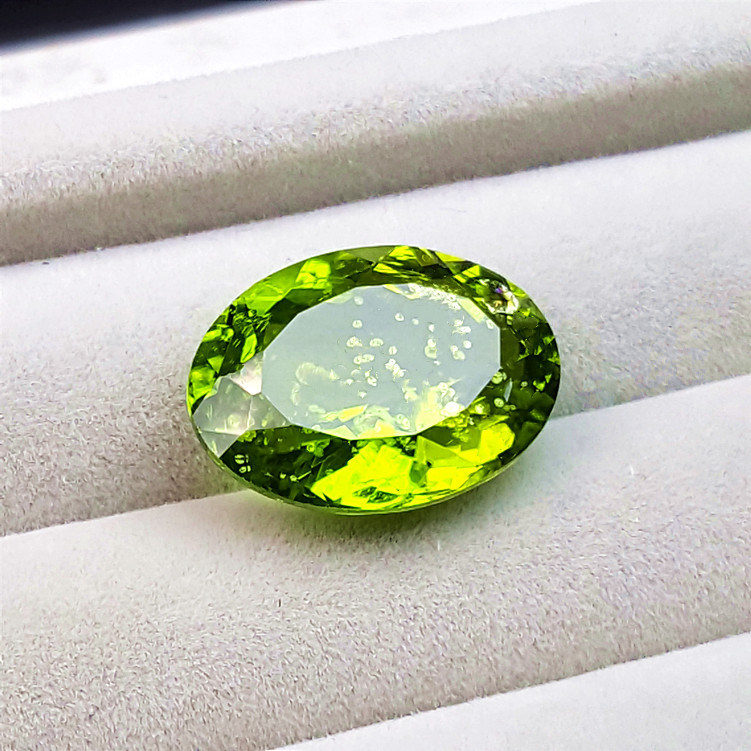 Molan jewelry natural olivine 14 26ct support custom inlay ring pendant GLS-9-21-A