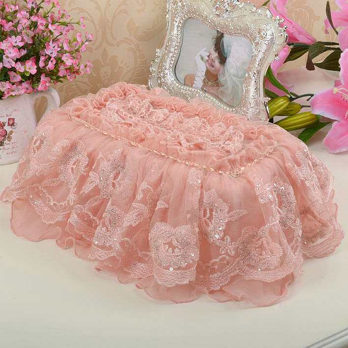Fabric lace European style pastoral tissue tissue package tissue package dust-proof decorative sleeve