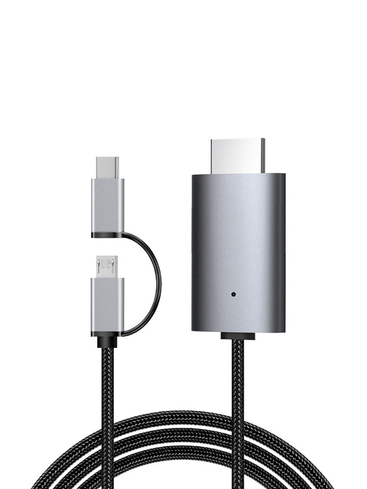 Same-Screen Cable for Connecting Apple and Android Phones and Tablets to Portable Monitors, HDMI to Type-C Screen Adapter Cable