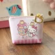 Dễ thương hello kitty phim hoạt hình cô gái trái tim màu hồng ví nhỏ tai nghe nhỏ lưu trữ vật phẩm túi xu coin