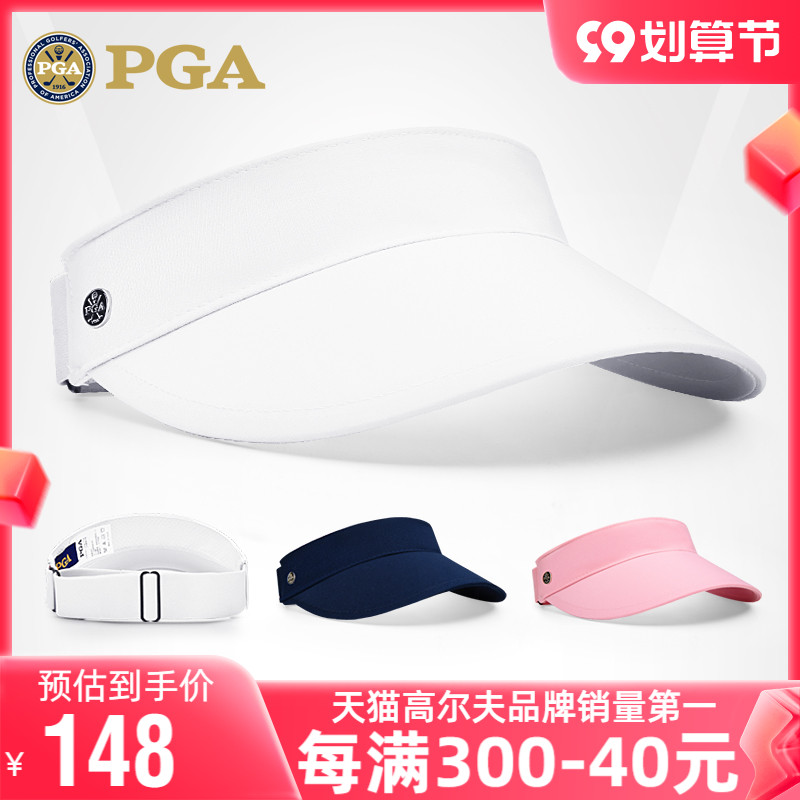 American PGA golf hat women's topless hat summer sweat-absorbing inner adjustable empty top ball cap sunscreen hat