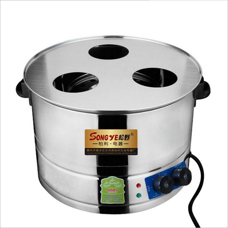 Xiaolongbao steamer Commercial gas steamer Electric steamer insulation steamer three-hole stainless steel dumpling steamed bun machine