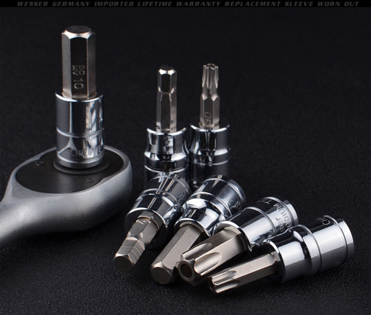 Wesser Đức Wesson 3/8 nhấn vừa vặn tay áo S2 công cụ khí nén tay áo đầu tay áo vặn vít