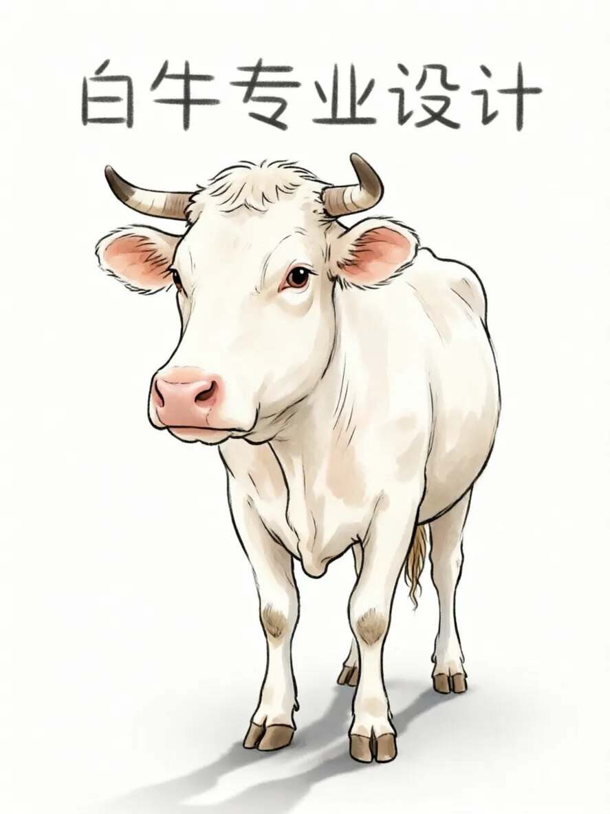 白牛专业设计的LOGO