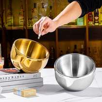 Stainless steel inclined bowl large creative bar ashtray thickened multifunctional ashtray peel cup logo customization
