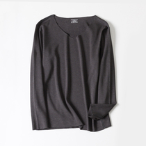 One-piece mens incognito thermal underwear top heating thin section plus velvet autumn coat Long-sleeved tight-fitting base cotton sweater winter