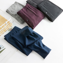 Warm pants men plus velvet autumn pants De velvet fever winter slim body tight elastic students medium thick cotton wool pants