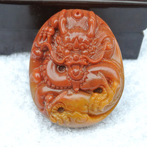 Huanglong jade belt buckle waist to send husband to boyfriend long atmosphere men jade belt buckle waist card