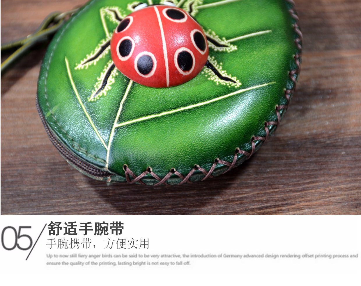 Handmade sinh viên quà tặng da cổ tay ví ví tiền túi nhỏ ví hoạt hình sáng tạo vẽ tay túi nhỏ túi tiền xu - Ví tiền ví nam gucci