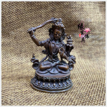 Edge life Buddha Nepalese copper doing old Manjusri Bodhisattva 5 5cm Carry-on Little Buddha Meidenzong Home Pendulum