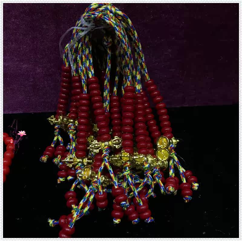 Edge life Buddha with a pregnant industry Candida Pearl matching with red counting pearl Waiye Buddha pearl with a counter note 0 8mm