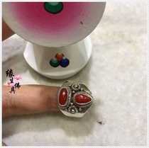  Yuansheng Buddha Nepal Tibetan 925 Sterling silver inlaid gemstone ring Ring Adjustable size living ring