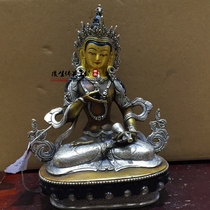 The fate of the Buddha Nepal handmade copper gilt silver King Kong Sa Buddha statue bronze Buddha supplies