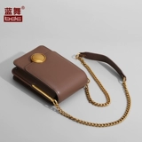 bdc/蓝舞 Сумка для телефона, ретро кожаная цепь, небольшая сумка, из натуральной кожи, изысканный стиль